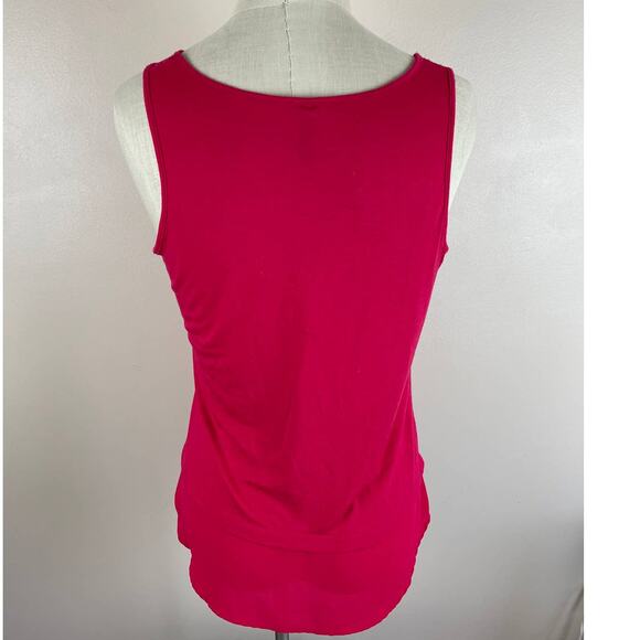 Massini Womens Small Pink Sleeveless Tank Top Polyester Rayon - Picture 7 of 9